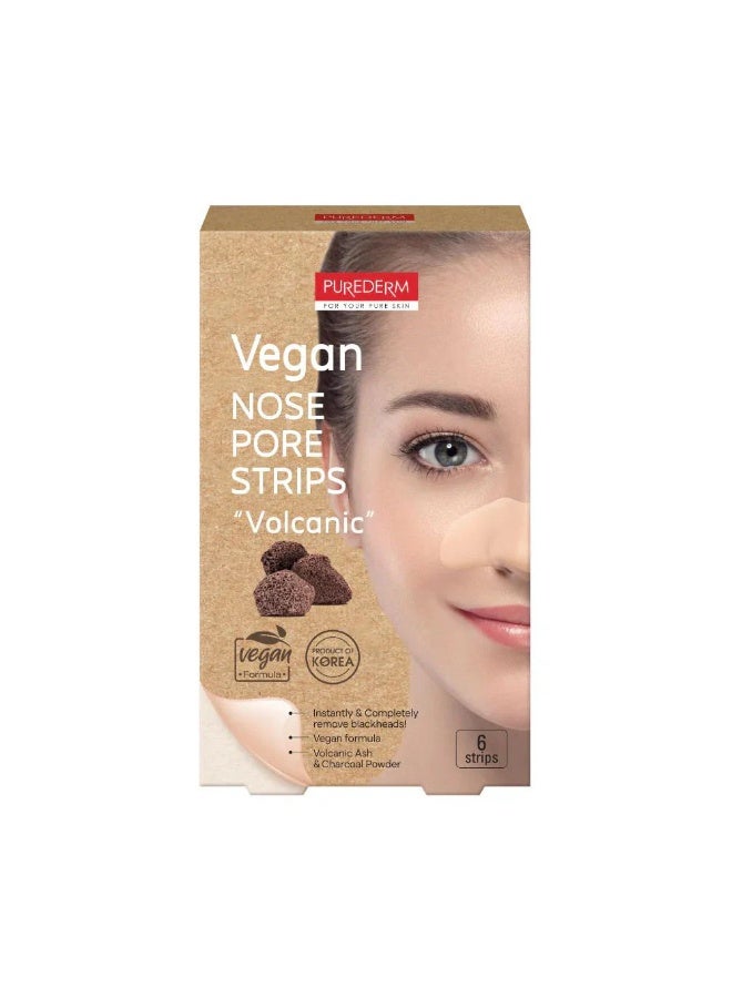 Purederm Blackhead Removal and Cleansing Strips for Nose with Volcanic Rocks - 6 Strips - Image 1